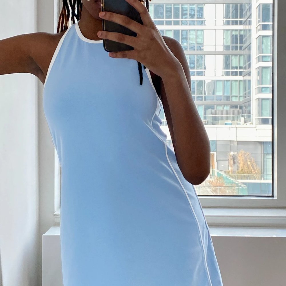 Aritzia TNA Bedford Dress Size M Black & White - Picture 8 of 10